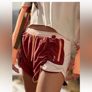 Free People Free Rappel Shorts in Burgundy